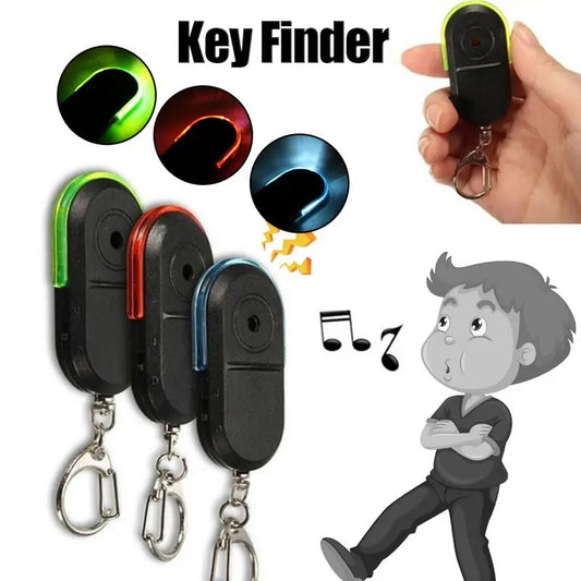 Colorful 1pc Wireless Anti-Lost Alarm Key Finder Locator Keychain Whistle Sound LED Light Things Tracker Search Anti Lost