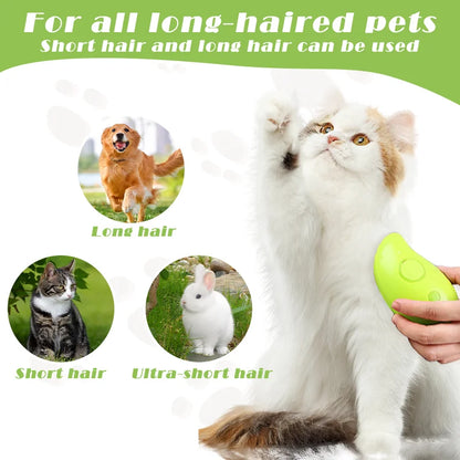 Cat Steam Brush Steamy Dog Brush 3 in 1 Electric Spray Cat Hair Brushes for Massage Pet Grooming Comb Hair Removal Combs