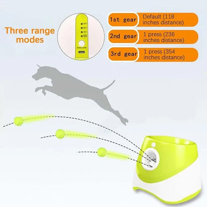 Automatic Dog Ball Launcher Interactive Pet Toy for Training and Exercise Flying Ball Resistant Accessories Toys Dog Treats Gift