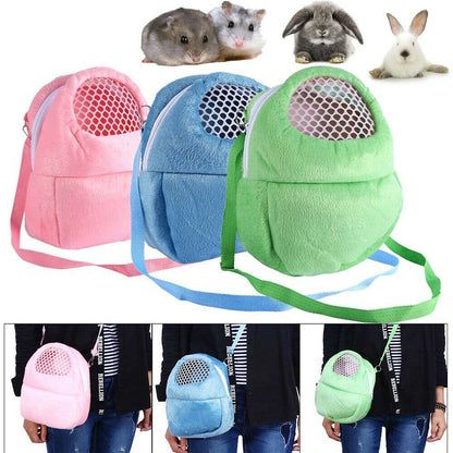 Small Pet Carrier Bag Hamster Travel Bag Rabbit Chinchilla Guinea Pig Breathable Carry Cage Warm Soft Pouch Hamster Supplies