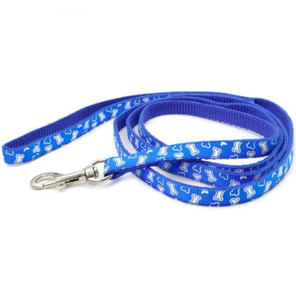 Fashion Pet Dog Cat Collar Traction rope 6 Color Bone Pattern Cute Bell Adjustable Collars For Puppy Kitten DIY Pet Accessories