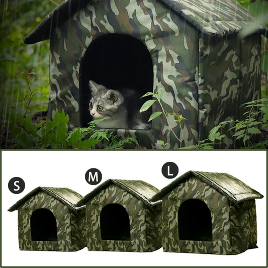 Outdoor cat house, winter cold shelter, waterproof, sun proof, durable, foldable outdoor tent, stray cat shelter, pet house