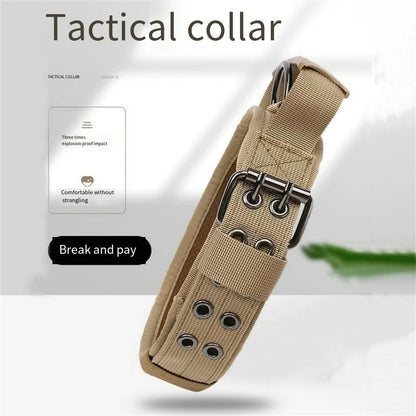 Tactical Police Dog Collar Military Solid Dog Collars Nylon Dog Collar For Small Medium Large Walking Training Pet Accessories