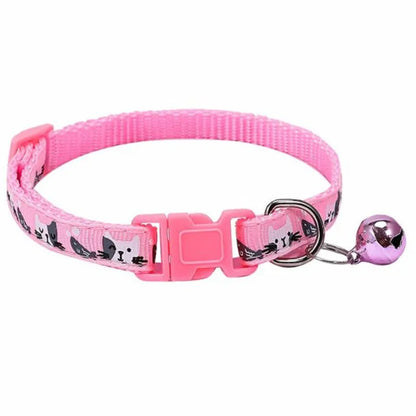 Pet Accessories Dog Cat Collar Bell Colorful Cats Pattern Adjustable Collars For Puppy Kitten DIY Small Animal