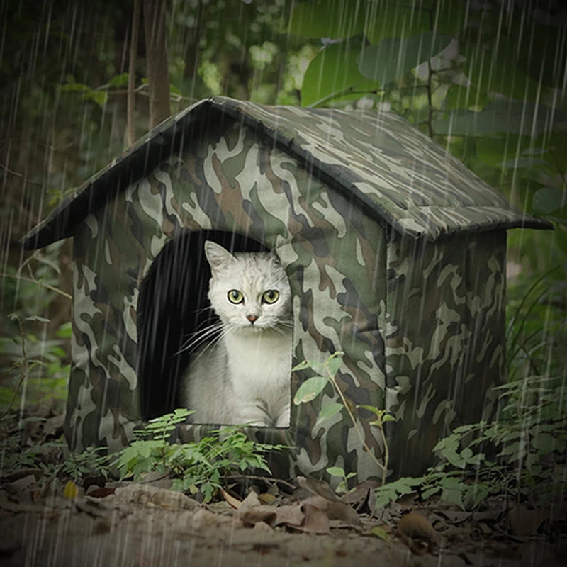 Outdoor cat house, winter cold shelter, waterproof, sun proof, durable, foldable outdoor tent, stray cat shelter, pet house