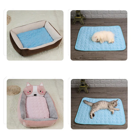 Dog Cooling Mat Summer Pad Pet Mat Bed for Dogs Cat Blanket Sofa Breathable Summer Washable Pet Supplies Accessories