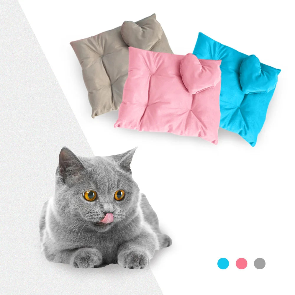 Cute Cushion Pet Cats Dogs House Nest With Mat Warm Small Medium Large Dogs Pet Removable Mattress Cat Bed Dog Puppy Kennel