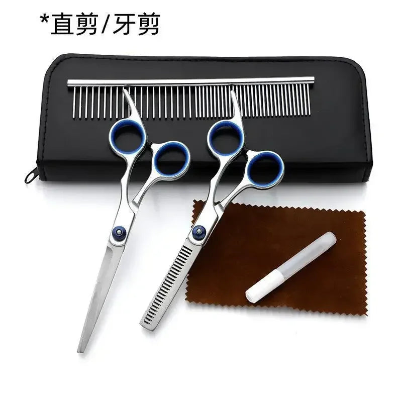 Stainless Steel Scissors for Hair Thinning and Cutting Clipper 6 Inches Hairdressing Products Haircut Trim Dog Hair Clippers