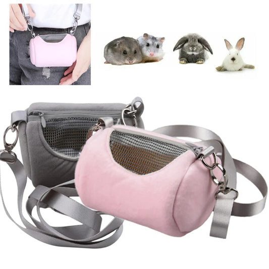 Small Pet Carrier Hamster Travel Bag Breathable Sugar Glider Cage Guinea Pig Pets Carrier Rabbit Ferret Bunny Parrot Sling Bag