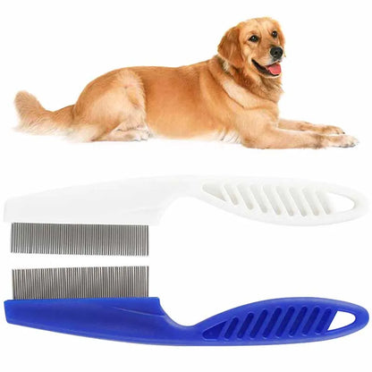 Pet Hair Shedding Comb Stainless Steel Flea Comb For Cat Dog Pet Comfort Flea Hair Grooming Comb Dog Cat Fur Removal Brush