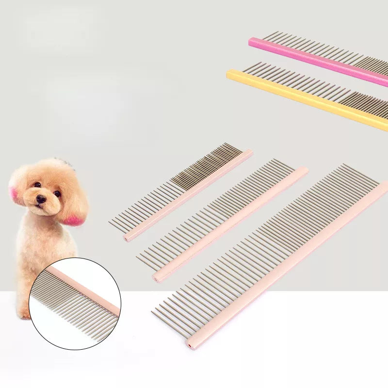 Light Aluminum Pet Comb Stainless Steel Pins Professional Dog Grooming Comb Puppy Cleaning Hair Trimmer Brush Pet Accessories