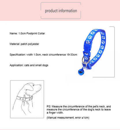 Fashion Pet Cats Colorful Cute Kitten Collar With Bell Puppy Cat Accessories Adjustable Safety Bell Ring Necklace For Cat Dog