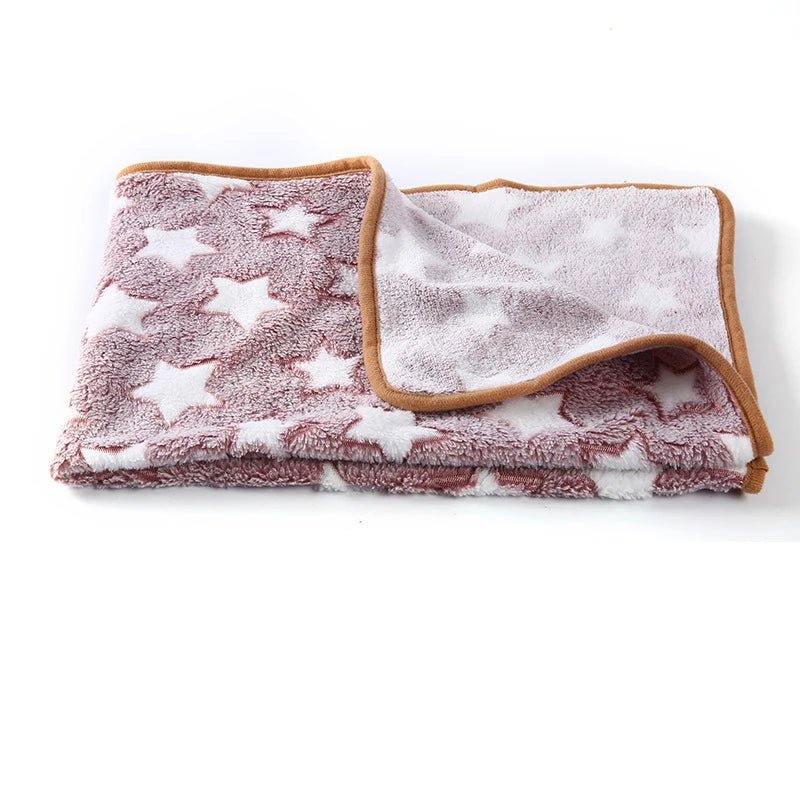 Soft And Fluffy Pet Dog Blanket Cute Star Printing Pet Mat Warm Breathable Skin Friendly Cats And Dogs Bed Blanket Pet Supplies