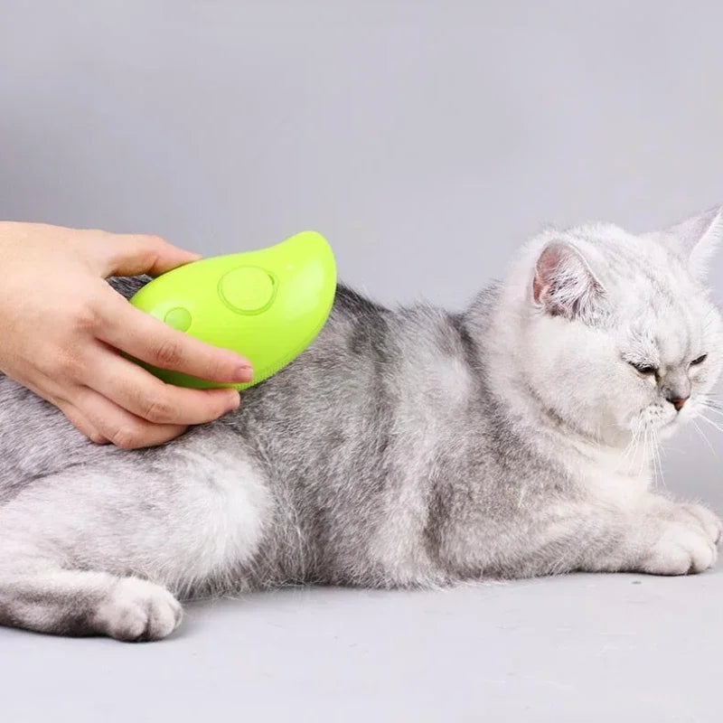 Pet brush Cat Dog Steam Brushs Electric Spray Water Spray Kitten Soft Silicone Depilation Cats Bath Hair Brush Grooming Supplies