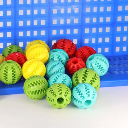 New Pet Dog Toy Interactive Rubber Balls for Small Large Dogs Puppy Cat Chewing Toys Pet Tooth Cleaning Indestructible Dog  Ball