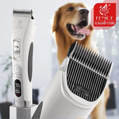 Fenice Electrical Pet Clipper Machine Dog Hair Clippers Grooming Animals Haircut Trimmer Shaver Set Pets Cordless Rechargeable