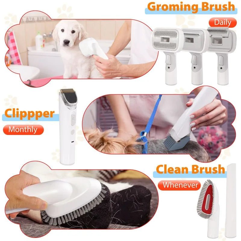 All-in-one pet care vacuum cleaner dog vacuum cleaner pet hair clipper Multifunctional pet hair cutting and vacuuming machine