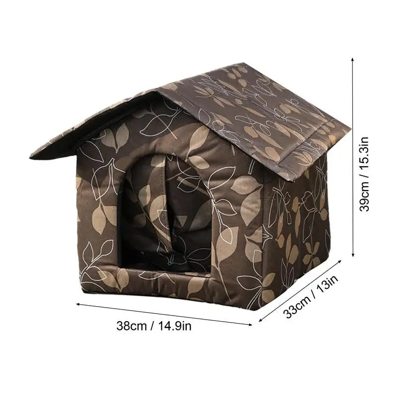 Waterproof Outdoor Pet House Thickened Cat Nest Tent Cabin Pet Bed Tent Shelter Cat Kennel Portable Travel Nest Pet Carrier