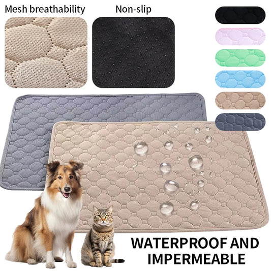 Reusable Dog Pee Pad Blanket Absorbent Diaper Washable Puppy Training Pad Pet Bed Urine Mat for Pet Car Seat Cover Pet Supplies