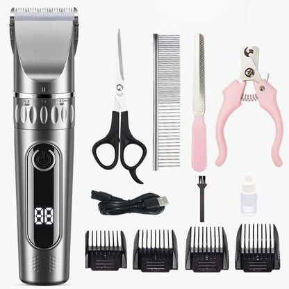 Pet Hair Clipper Professional Cutting Machine Dog Hair Trimmer High Power Animal Grooming Shaver Cutter Machine for Cats