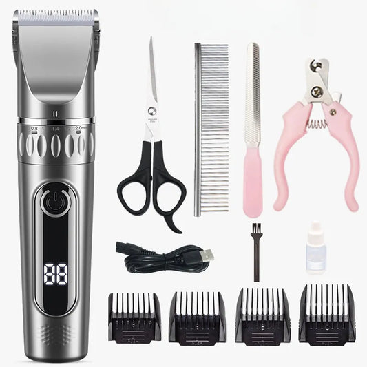 Pet Hair Clipper Professional Cutting Machine Dog Hair Trimmer High Power Animal Grooming Shaver Cutter Machine for Cats