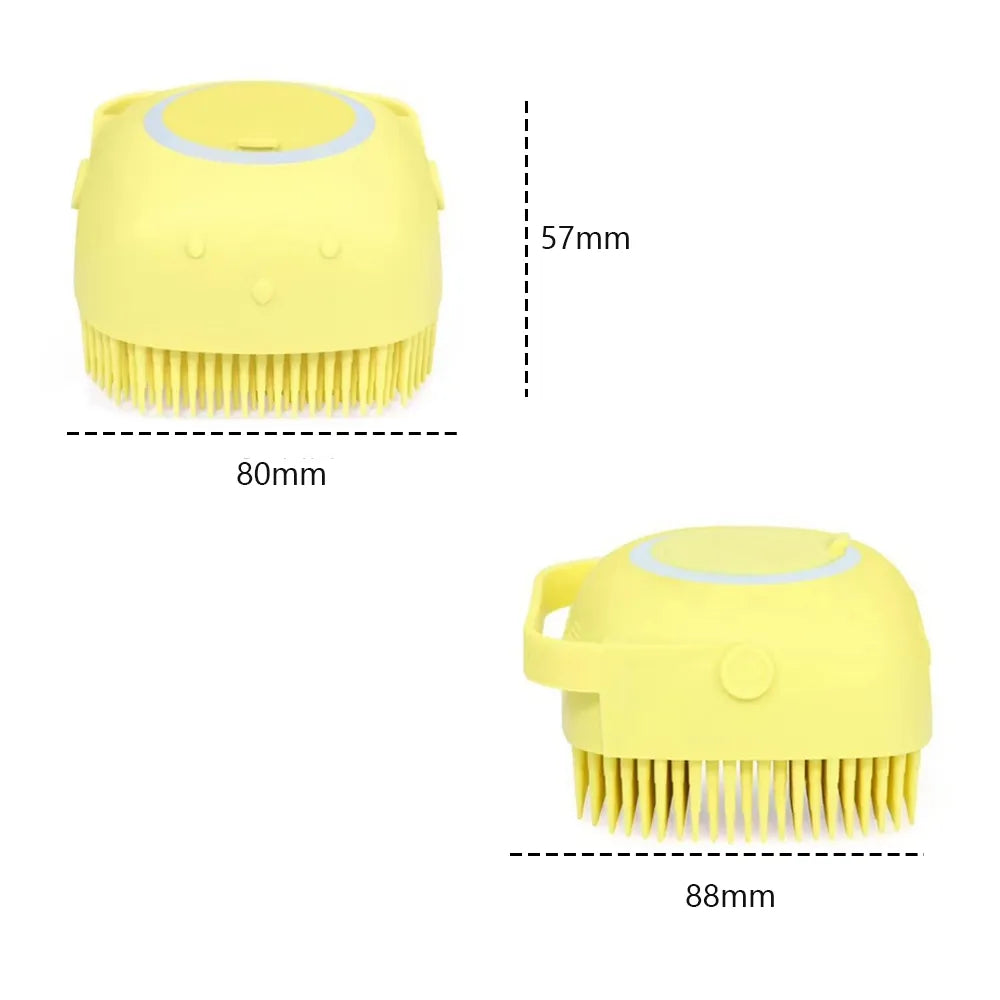 Bathroom Pet Cat and Dog Silicone Soft Massage Bath Brush  Pet Cleaning Brushes Dog Bath Brushes Puppy Bathing Accessories