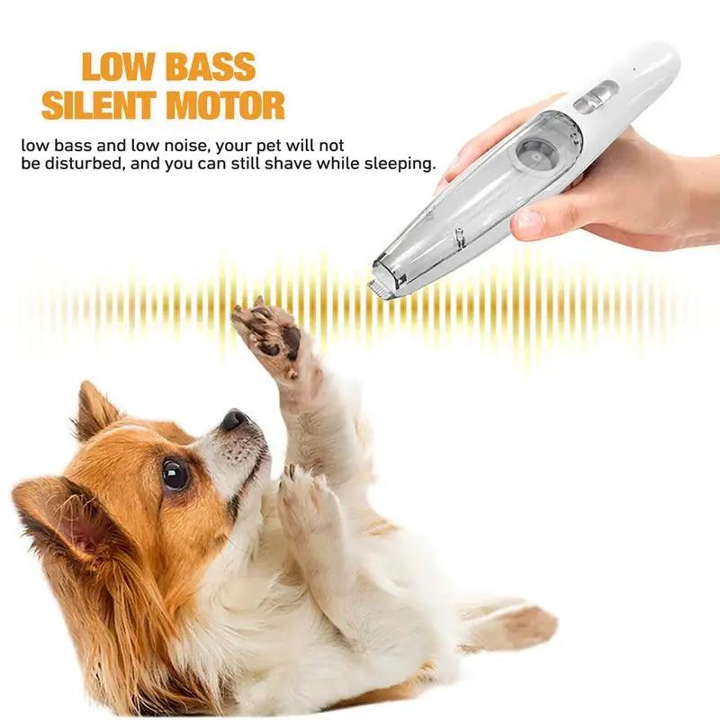 Low Noise Dog Hair Clipper For Paw Fur Grooming Vacuum Pet Hair Cutting Machine Trimmer Shaver For Dog Cats Eyes Ears Face