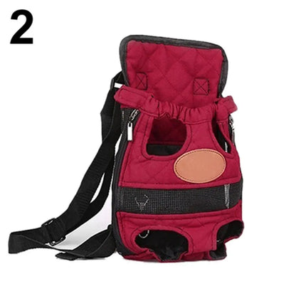 Pet Carry Adjustable Dog Backpack Kangaroo Breathable Front Puppy Dog Carrier Bag Pet Carrying Travel Legs Out Easy-Fit S/M/L