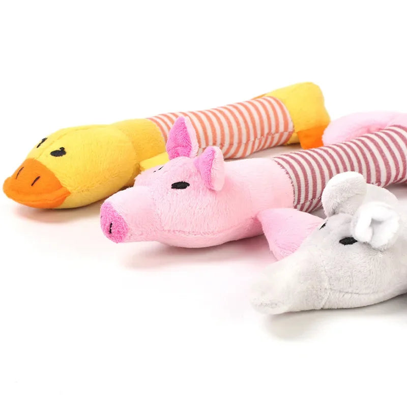 New Hot Pet Dog Toy Squeak Plush Toys For Dogs Supplies Fit for All Puppy Pet Sound Funny Durable Chew Molar  Cute Pets Supplies