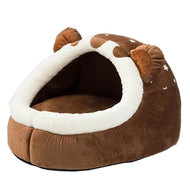 Deep Sleeping Warm in Winter  Bed Little Mat Basket Small Dog House Products Pet Tent Cosy Cave Nest Indoor Warm