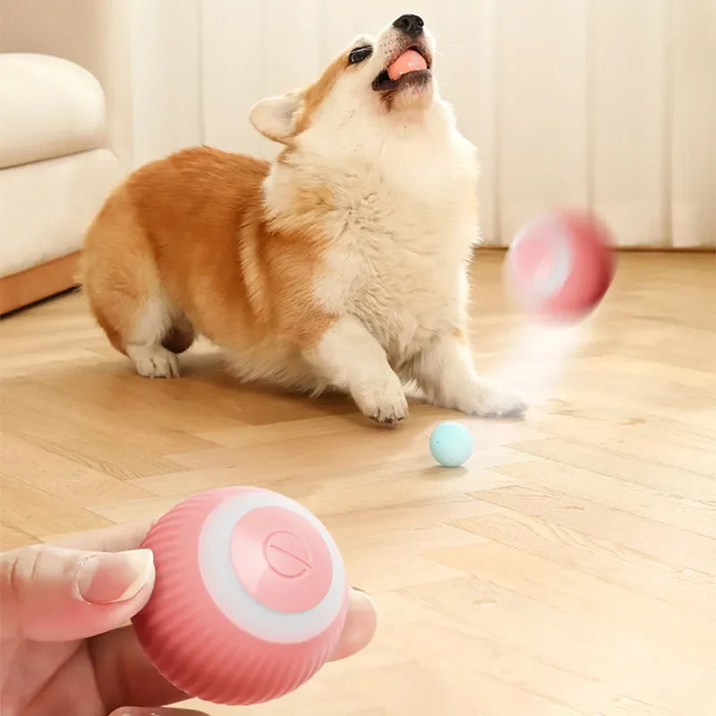 Smart Dog Toys Electric Puppy Ball Toys For Cat Small Dogs Funny Auto Rolling Ball Self-moving Puppy Games Toys Pet Accessories