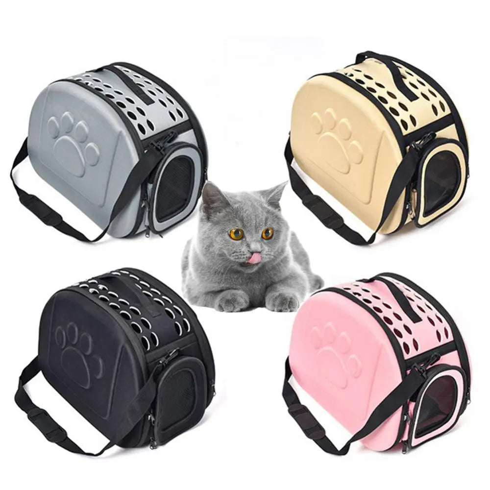 Pet Carrier Foldable Cat Carrier Breathable Fashion Dog Cage Fashionable Crossbody Bag