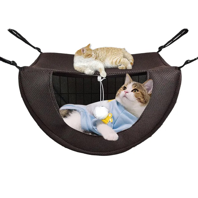 Cat Hammock Pet Cage Hanging Bed Breathable Mesh Cozy Kitten Hamster Sleeping House For Small Animal Guinea Pig Machine Washable