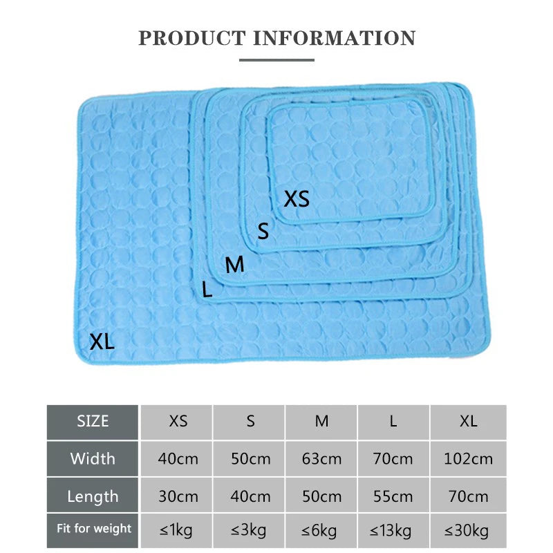 Summer Dog Cooling Mat Dogs Cat Blanket Sofa Breathable Pet Dog Bed Washable For Small Medium Large Dogs Car