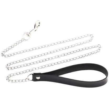 Leather Dog Leash Metal Alloy Pet Dog Leash Leash with 360° Rotatable Hook and Loop Can Be Twisted To Prevent Loss of Dog Leash