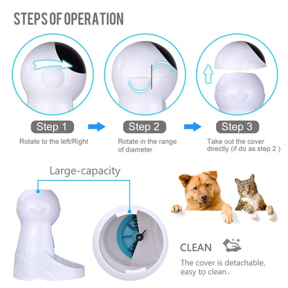 Iseebiz Update 3L Pet Feeder Wifi Remote Control Fashion Smart Automatic Pet Feeder Dogs Cat Food Rechargable With Video Monitor