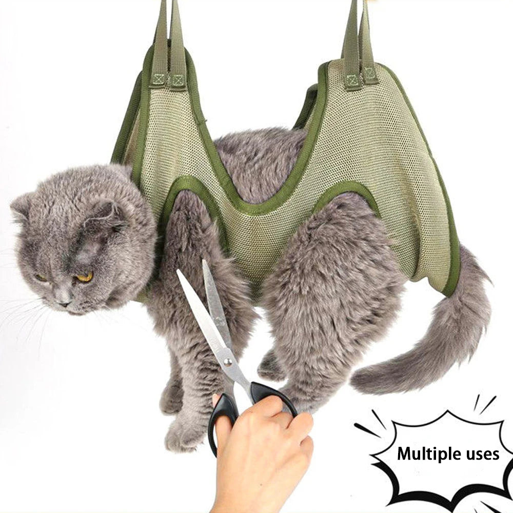 Cat Grooming nail cutting anti scratch bite fixed bag bath Trimming Restraint Bag Pet Beauty hammock hanging Pet Supplies Set