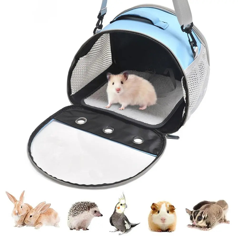 Window Transparent Outdoor Portable Pet Carrier Bag Breathable Travel Bag For Rabbit Hamster Chinchilla Hedgehog Pet Supplies