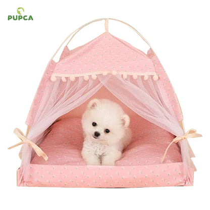 Pet Kennel Dog Beds Sofa Cat Nest Princess Cushion Travel Cat Tent Outdoor Dog Bed for Small Medium Puppy Indoor Cave Pet House