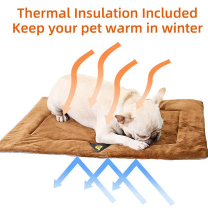 Self Heating Pet Pad Dog Bed Warmer Mat Flannel Dog Mat Elderly Pets Cat Warmer Winter Thermal Supplies Waterproof Warming Pads