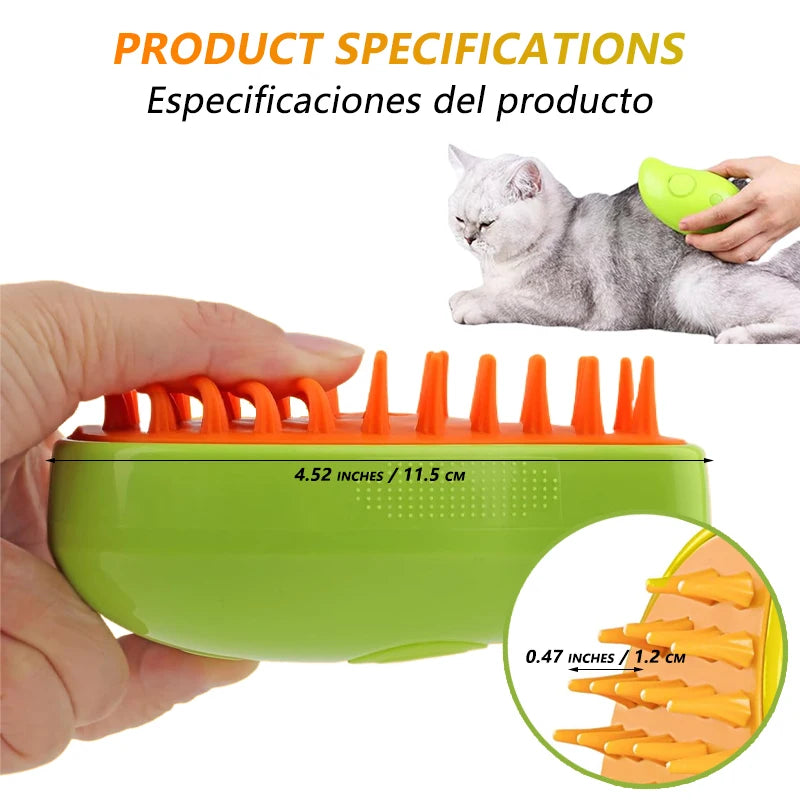 Cat Steamy Brush 3-in-1 Steamy Dog Brush Electric Spray Cat Hair Brushes Pet Grooming Massage Comb Hair Removal Pet Accessories