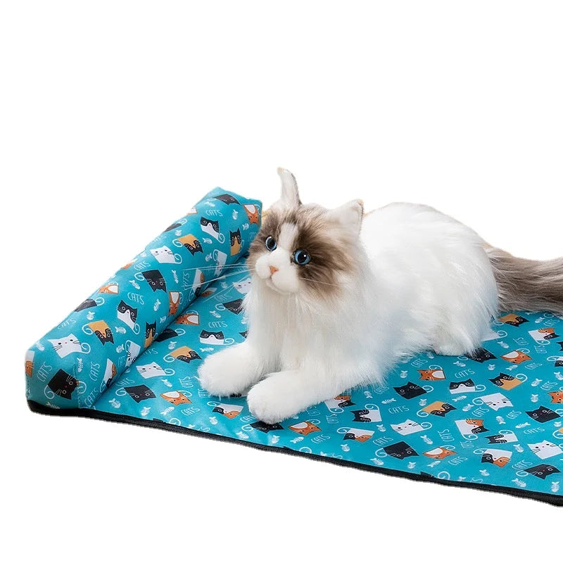 Pet Dog Pillow Cooling Mat Pad Summer Dogs Cats Ice Silk Cooling Blanket Cushion Pet Sofa Kitten Accessories Puppy Supplies