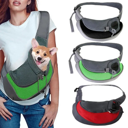 Pet Puppy Carrier S/L Outdoor Travel Dog Shoulder Bag Mesh Oxford Single Comfort Sling Handbag Tote Pouch