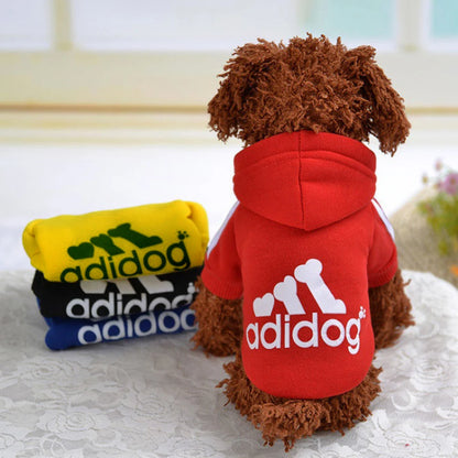 Adidog Dog Clothes Autumn And Winter New Pet Clothes Small Medium Clothes Luxury Puppy Chihuahua Pet Warm Four-Legged Sweater