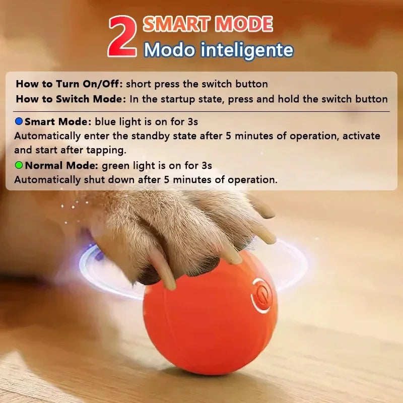 Smart Dog Toy Ball for Dogs Electronic Interactive Pet Products Training Plush Automatic Jump Roll Ball Rechargeable