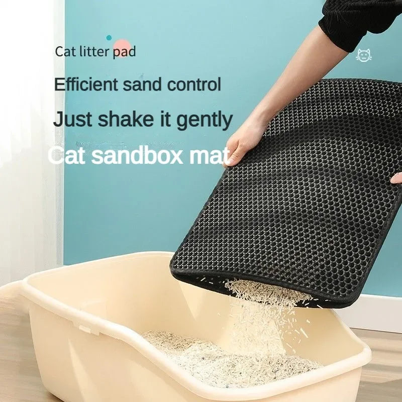 Cat Litter Mat Waterproof Non-slip Double Layer Bed Pet Box Accessory EVA Cats Cushion Carpet Padding Box Cat Sand Pad Supplies