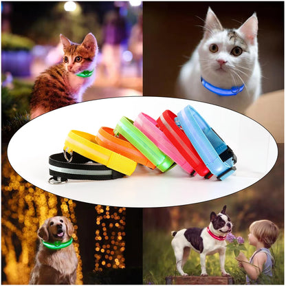 Nylon Pet LED Light Up Dog Leash Collar Night Safety Brand Flashing Adjustable Dog Supplies Collars, Harnesses & Leads Products