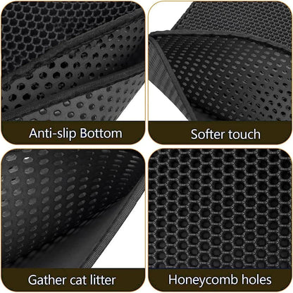 Cat Litter Mat Waterproof Non-slip Double Layer Bed Pet Box Accessory EVA Cats Cushion Carpet Padding Box Cat Sand Pad Supplies