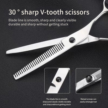 Pet Grooming Scissors Dog Hair Tool Set Professional Trimming Scissors Bent Scissors Teddy Haircutting Scissors Pet Clippers