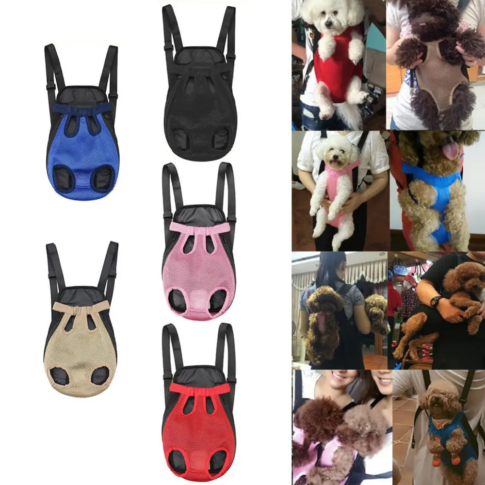 New Fashion Dog Cat Pets Puppy Carrier Backpack Adjustable Front Cat Dog Legs Tail Out Chest Travel Bag Pet Products Accessories